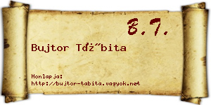 Bujtor Tábita névjegykártya